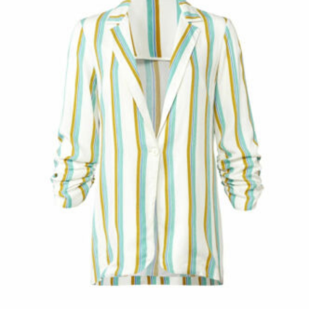 Amanda Uprichard Striped Brooklyn Blazer Size M